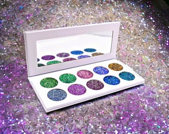 Duochrome Glitter shade shift palette self adhesive chrome glitter palette