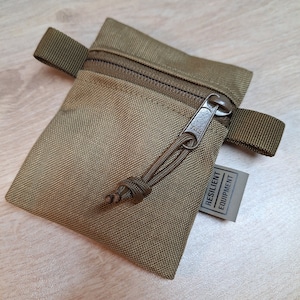 Coyote Brown Mini Zip Beutel mit Coyote YKK Reißverschluss