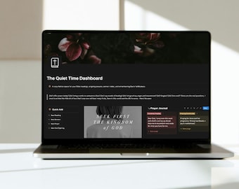 Notion Bible Quiet Time Dashboard | Christian Devotional Template | Scripture & Prayer Tracker | Digital Download