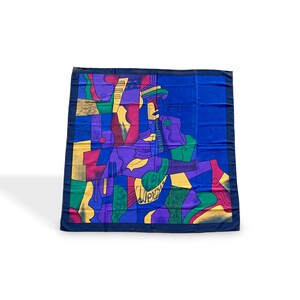 Foulard Pablo Picasso Multicolore Abstrait - 40 X 41 Cm, Occasion En Excellent état