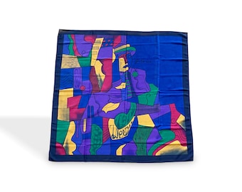 Vintage 80s Picasso Art Print Large Square Scarf 34