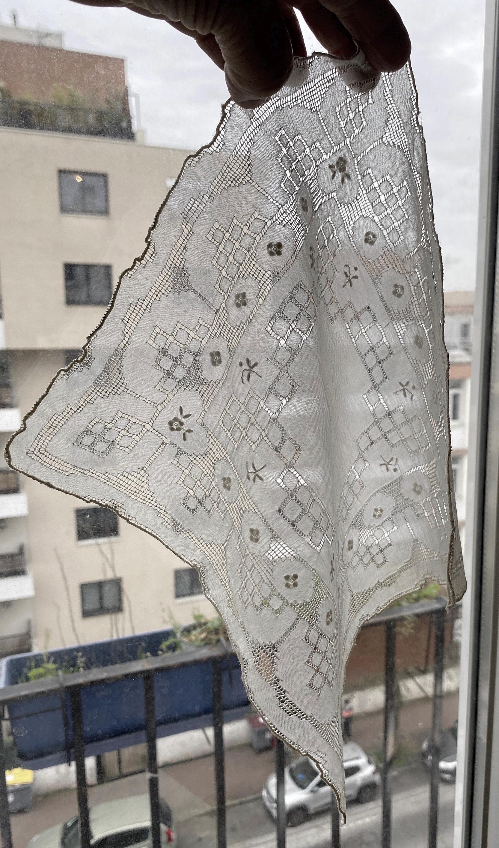 小物 1900s Antique French Mouchoir De Cou Vintage French Handkerchief in Embroidered Lawn. 1900 - Etsy