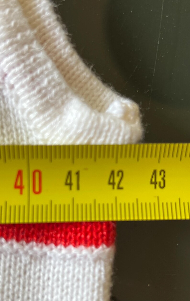 Vintage Courrèges top in white with red stripes image 6