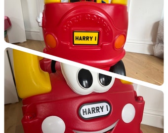 Personalised Little Tikes FRONT & REAR Number Plate 3D Printed Cozy Coupe Car