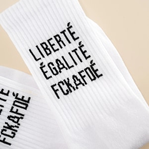 Statement Premium Tennissocken weiß mit GOTS zertifizierter Bio-Baumwolle fair und nachhaltig made in EU Geschenkidee Geschenk Geburtstag Bild 4