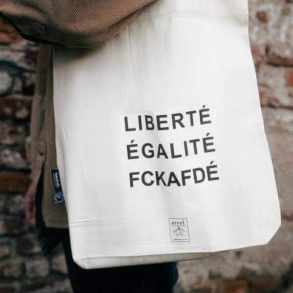 Premium Tote Bag (kleine Schrift) Bio Baumwolle Tasche Tragetasche Beutel