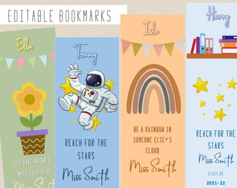 Editable Bookmarks - Primary Resources