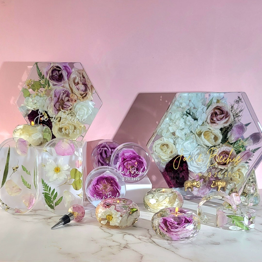 Resin Bouquet Collection Resin Bouquet Preservation Using Your Wedding