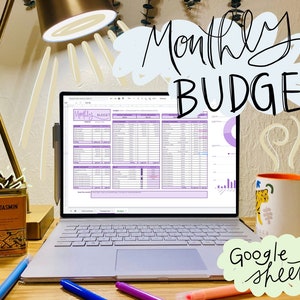 Monatshaushaltstabelle - Google Sheets (Lila)