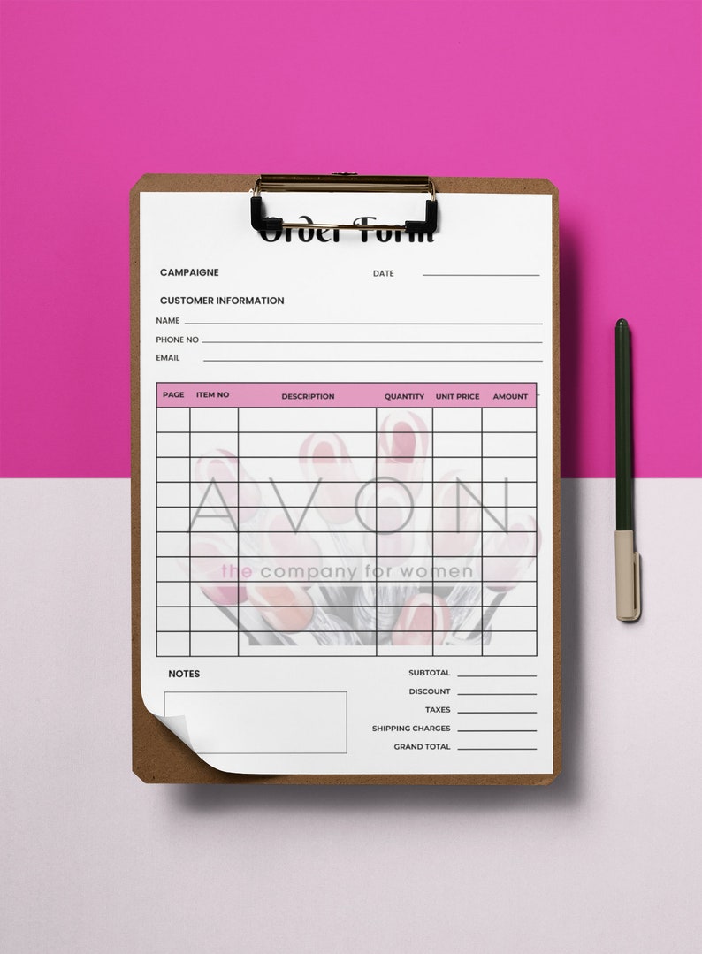 Avon Order Form Template Sampletemplatess Sampletempl - vrogue.co