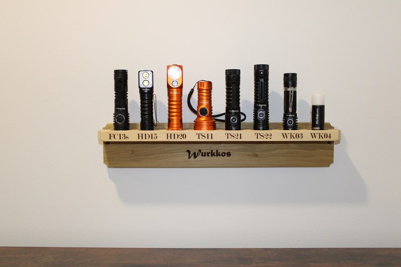 Flashlight Display Holder Shelf Customizable Flashlight Slots - Etsy