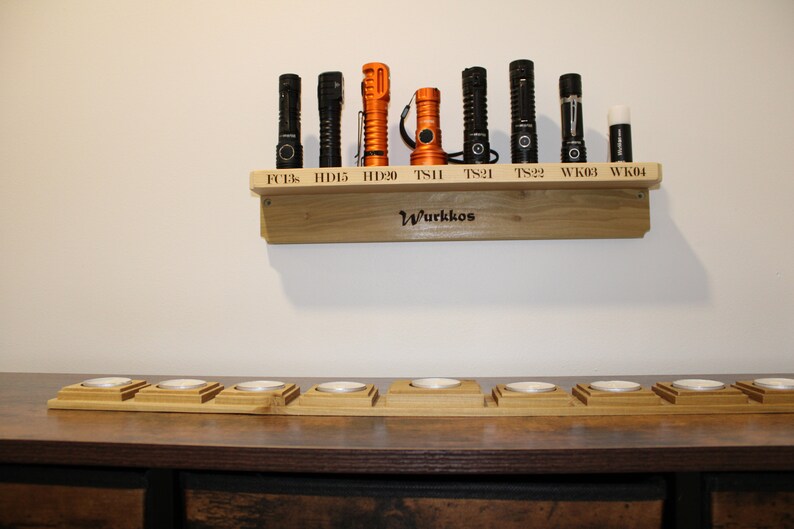Flashlight Display Holder Shelf Customizable Flashlight Slots - Etsy