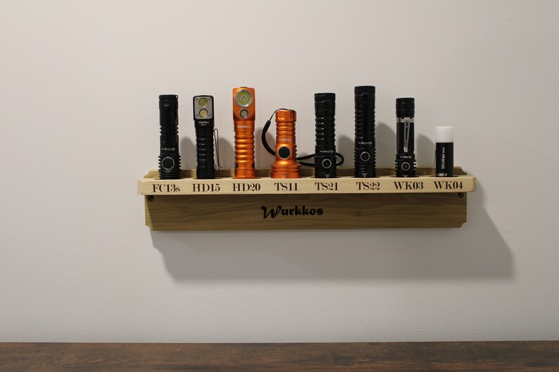 Flashlight Display Holder Shelf Customizable Flashlight Slots - Etsy