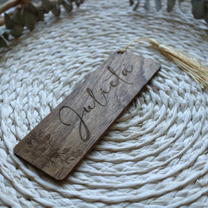 Personalized Wooden Bookmark, Bible Verse Wooden Bookmark, Custom Laser Engraved Personalized Marker, Name Bookmark, Baptism Gift