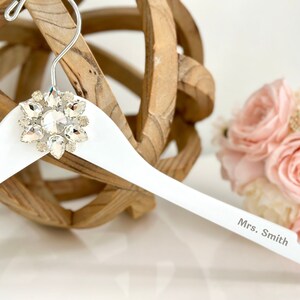 Personalized Bride Hangers - Wedding Hanger - Wooden Bridesmaid Hanger - Bridal Dress Hanger - Wedding Name Hangers Wedding Bling details