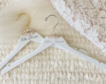 Wedding Hanger, Bridal Hanger, Bridesmaid Gift, Bridesmaid, Custom Engagement, Mother of the Bride Gift, Mother of the Groom Gift, MOH Gift