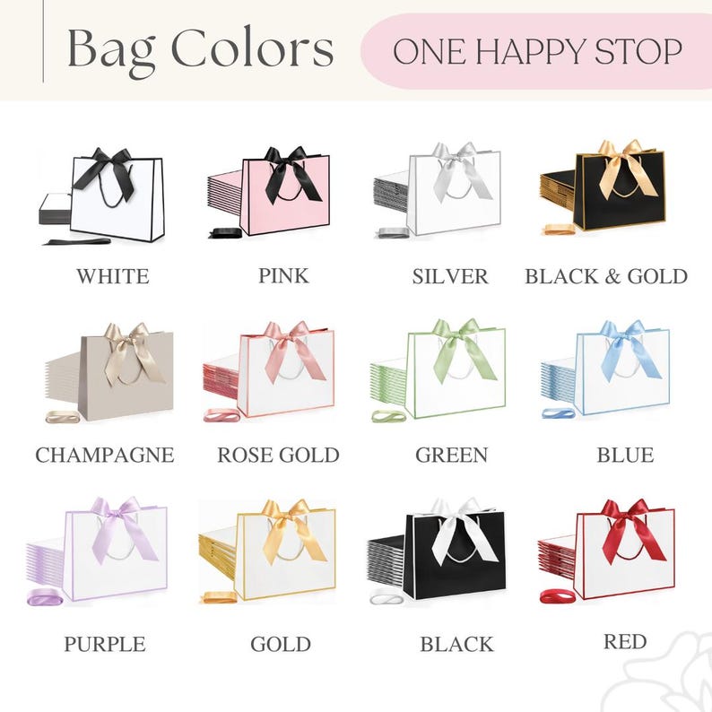 Personalized Bridesmaid Gift Bags, Custom Wedding Gift Bags,Bachelorette Party Bag,Welcome Gift Bags,Bridal Party Gift Bags,Elegant Gift Bag image 10