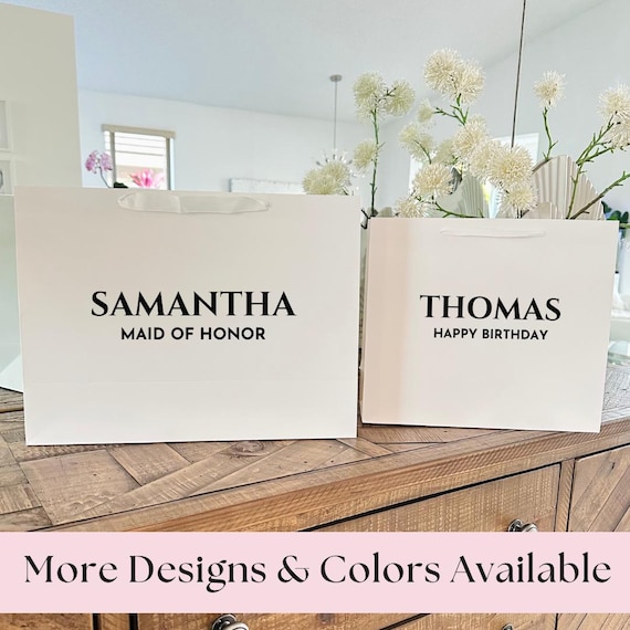 Personalized Bridesmaid Gift Bags, Custom Wedding Gift Bags,valentines gift,Welcome Gift Bags,Bridal Party Gift Bags,Elegant Gift Bag