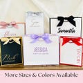 Personalized Name Gift Bags, Ribbon Tie Rope Gift Bags, Thank You Gift Bags, Birthday Gift Bags, Wedding Gift Bags, Bridesmaid Gift Bags