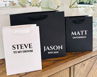 Personalized Groomsmen Gift Bag, Groomsmen Gifts, Custom Best Man Gift Bag, Personalized Gift Bag, Wedding Party Gift Bag, Birthday Gift Bag