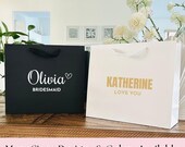 Personalized luxury gift bags for bridesmaids groomsmen, bachelorette parties gift bag, bridal party gift, thank you gift bag, bridal shower