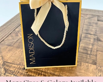 Personalized Bridesmaid Gift Bags, Custom Wedding Gift Bags,Bachelorette Party Bag,Welcome Gift Bags,Bridal Party Gift Bags,Elegant Gift Bag