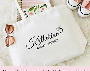Personalized Wedding Tote Bag: Custom Bridal Shower Gift
