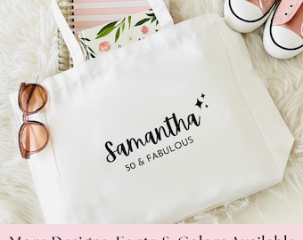 Personalized Tote Bags, Bridesmaid Custom Name Wedding Canvas Tote,Bachelorette Gifts,Bridal Party Gifts,Wedding Gifts, Mother's Day