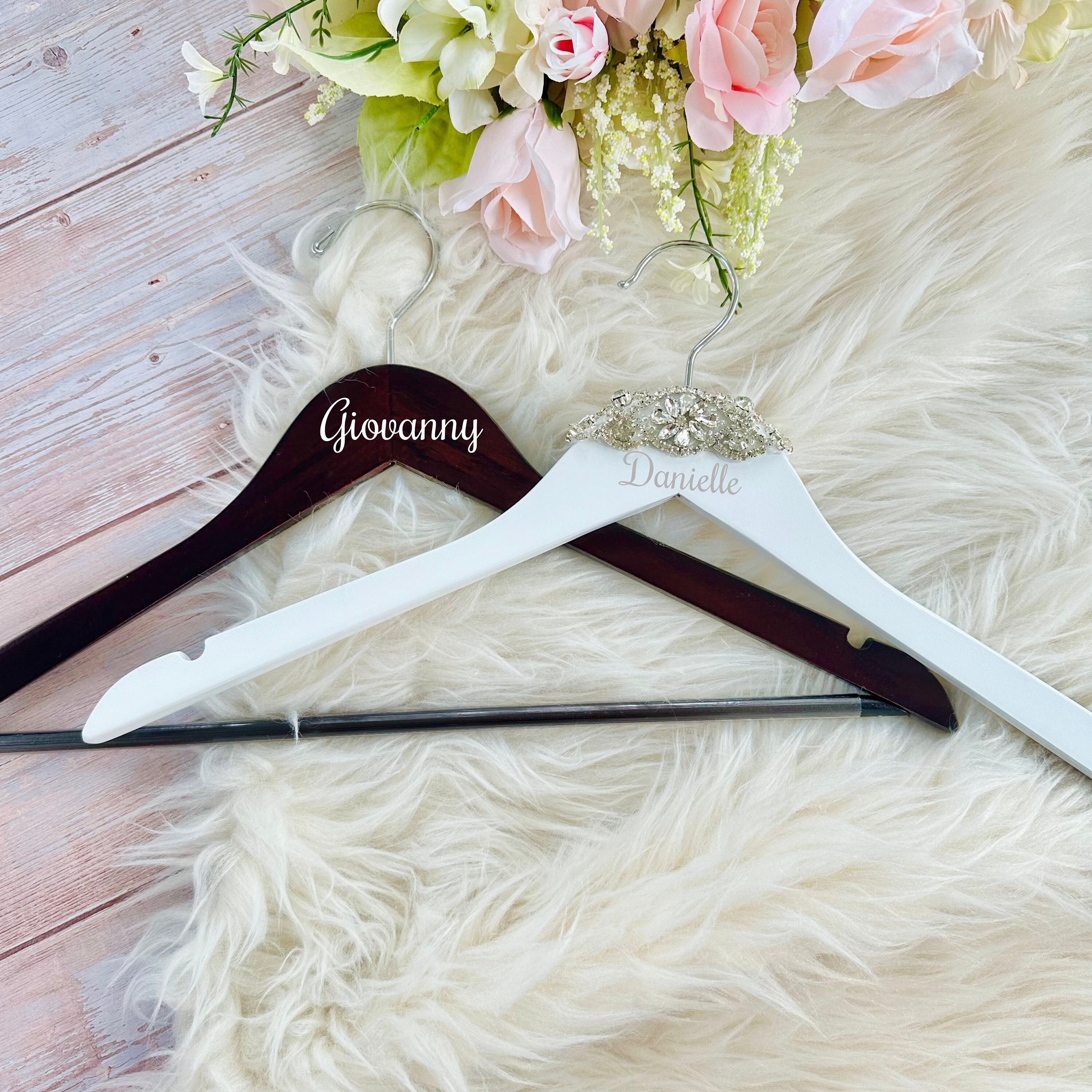 Bride & Groom Personalized hangers Groom and Bride