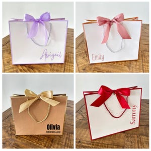 Personalized Bridesmaid Gift Bags, Custom Wedding Gift Bags,Bachelorette Party Bag,Welcome Gift Bags,Bridal Party Gift Bags,Elegant Gift Bag image 4