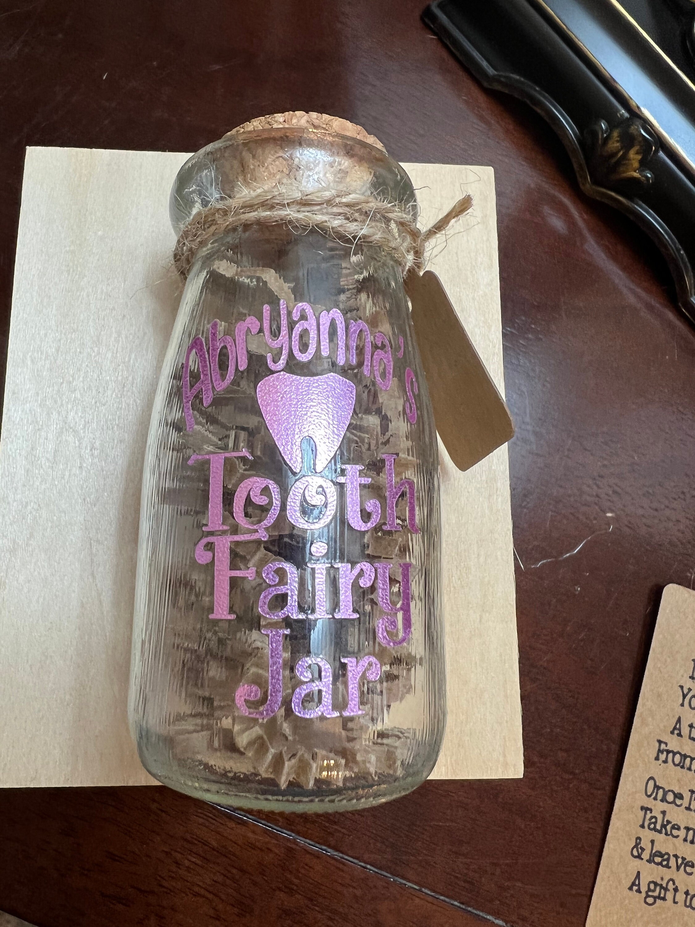 Teeth In Jar Personalized Tooth Fairy Jar Keepsake - Etsy