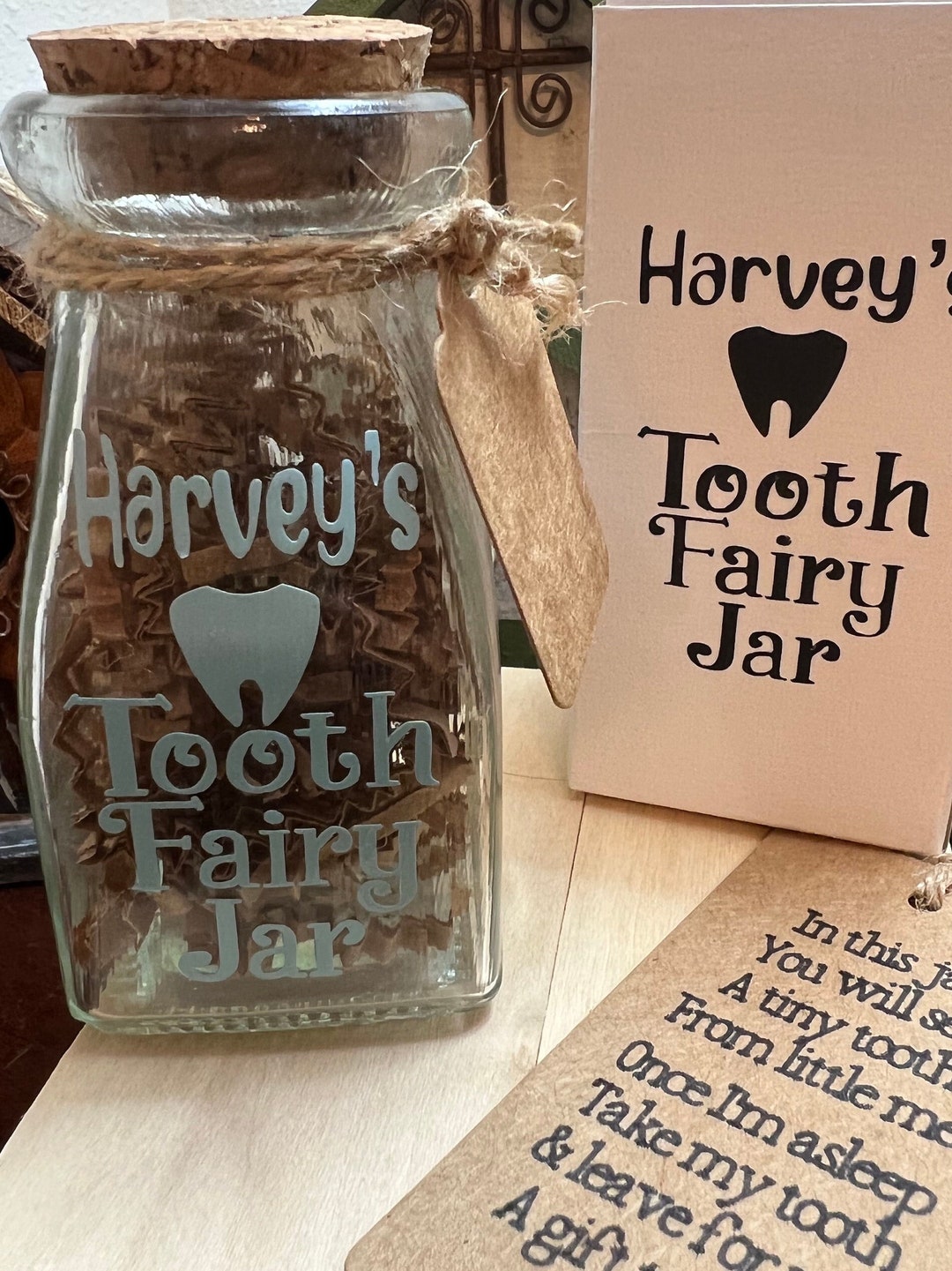 Teeth In Jar Personalized Tooth Fairy Jar Keepsake - Etsy