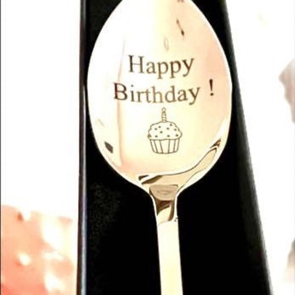 Happy Birthday Spoon Etsy