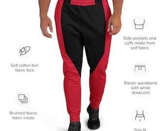 Pantalones deportivos rojos y negros de Mortal Kombat 3 Liu Kang Mk3 para hombre