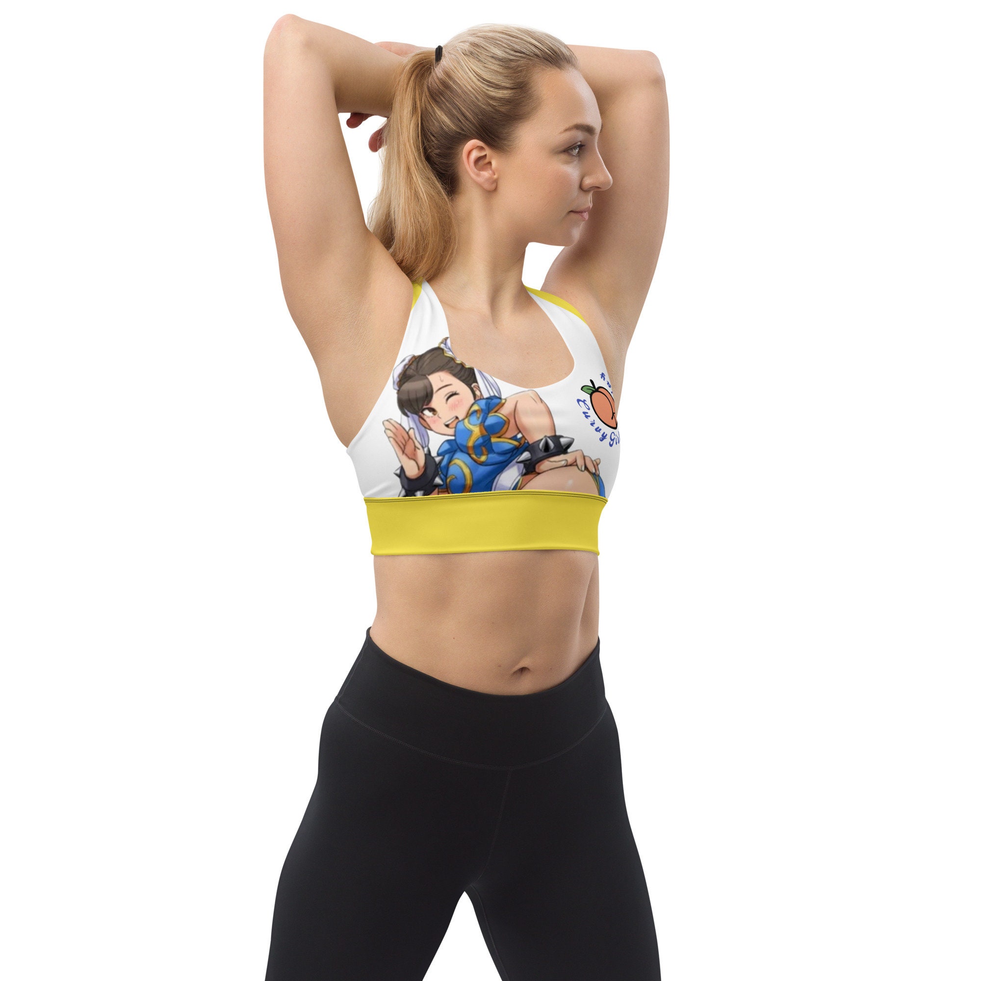 Classic Chun Li White Sports Bra Longline 