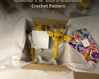 Patrón de crochet para llavero de jirafa / Tutorial para llavero amigurumi (PDF)