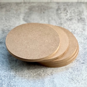 MDF Circles - 6&quot; - 1/2 Inch Thick - Unfinished Wood Circle | Round | DIY