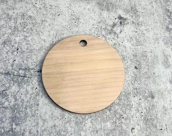 Set of 10 - 4" Wood Ornaments - Christmas Ornament Blank - Christmas Craft - 1/4" Thick Birch