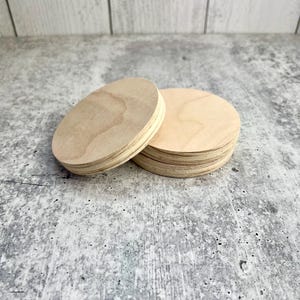 25 Wood Circles - 3.75&quot; - 1/2 Inch Thick - Unfinished Wood Circle | Wood Round | DIY