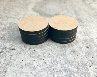 10 MDF Circles - 2" - 1/4 Inch Thick - Unfinished MDF Circle | mdf | DIY | Laser Cut