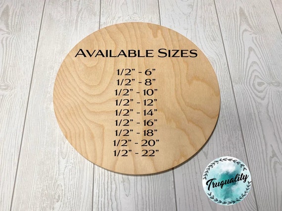 Wood Circles 12 inch 1/4 inch Thick, Unfinished Birch Sign Rounds