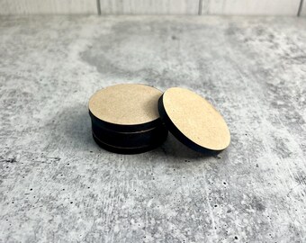 5 MDF Circles - 2" - 1/4 Inch Thick - Unfinished MDF Circle | mdf | DIY | Laser Cut