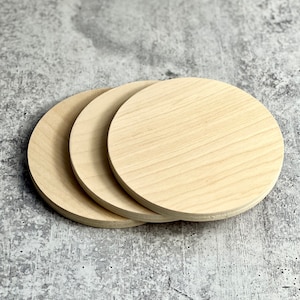 Unfinished Birch Wood Circle: 1/2 Inch Thick DIY Round