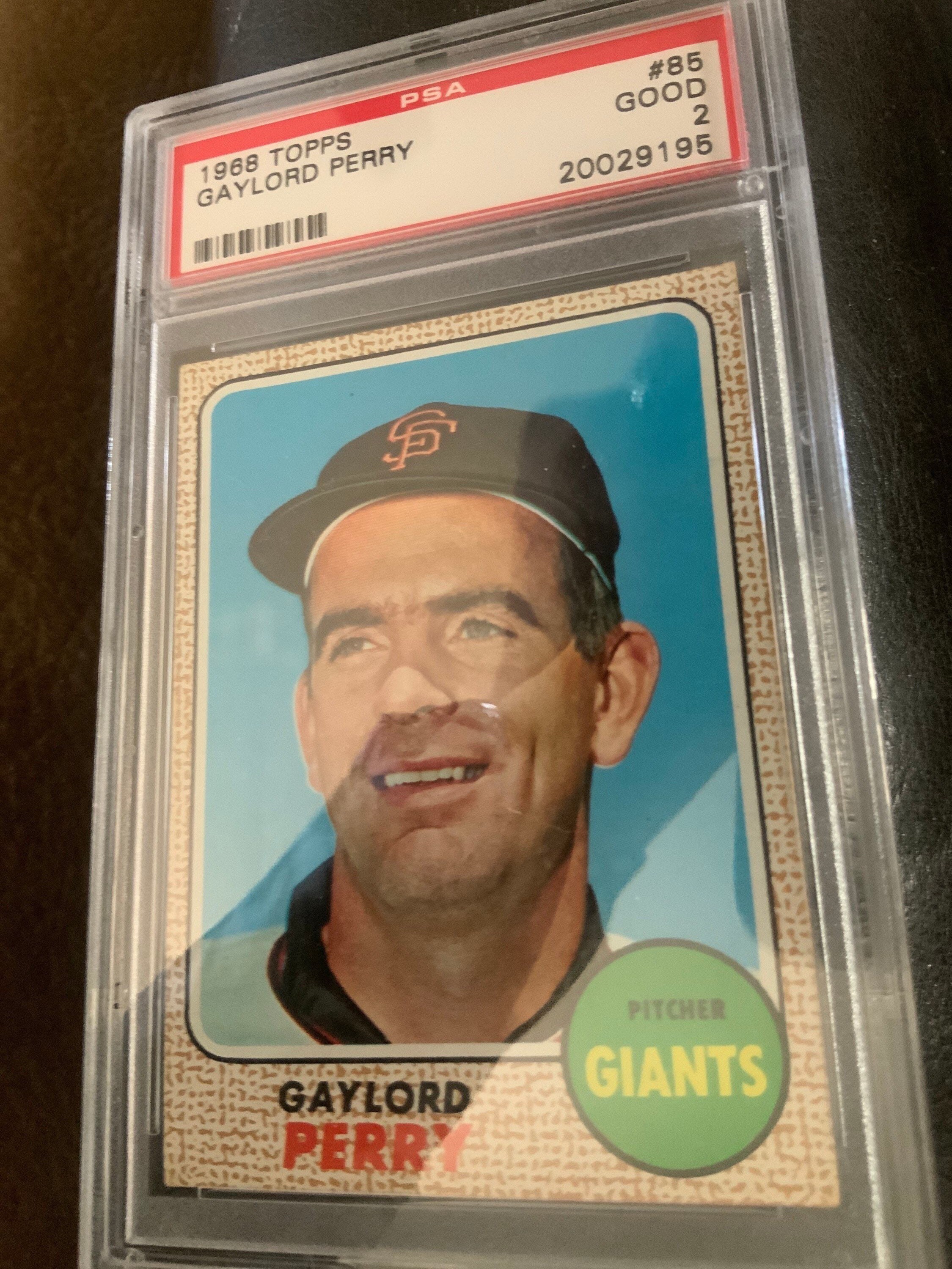 1968 Gaylord Perry 85 Giants Baseball Card. PSA Graded Good. Etsy