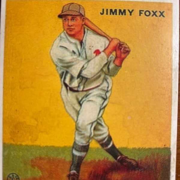 1933 Goudey 29 Jimmie Foxx Sgc 1.5 Rookie Baseball Card Philadelphia. Aged Reprint. Novelty . Handmade Gift