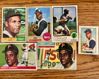 Roberto Clemente Baseball Card Set Aged Vintage Reprint Rare Gift for him Gift for boyfriend Gift for DAD gift for husband