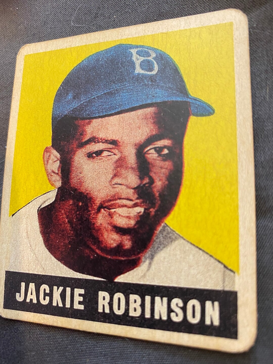 1948 Jackie Robinson Leaf Baseball Card. Aged Reprint Trading Etsy