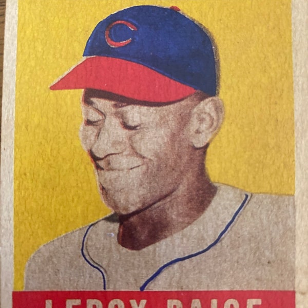1949 Leaf Leroy Satchel Paige #8. Baseball Card  Aged Reprint