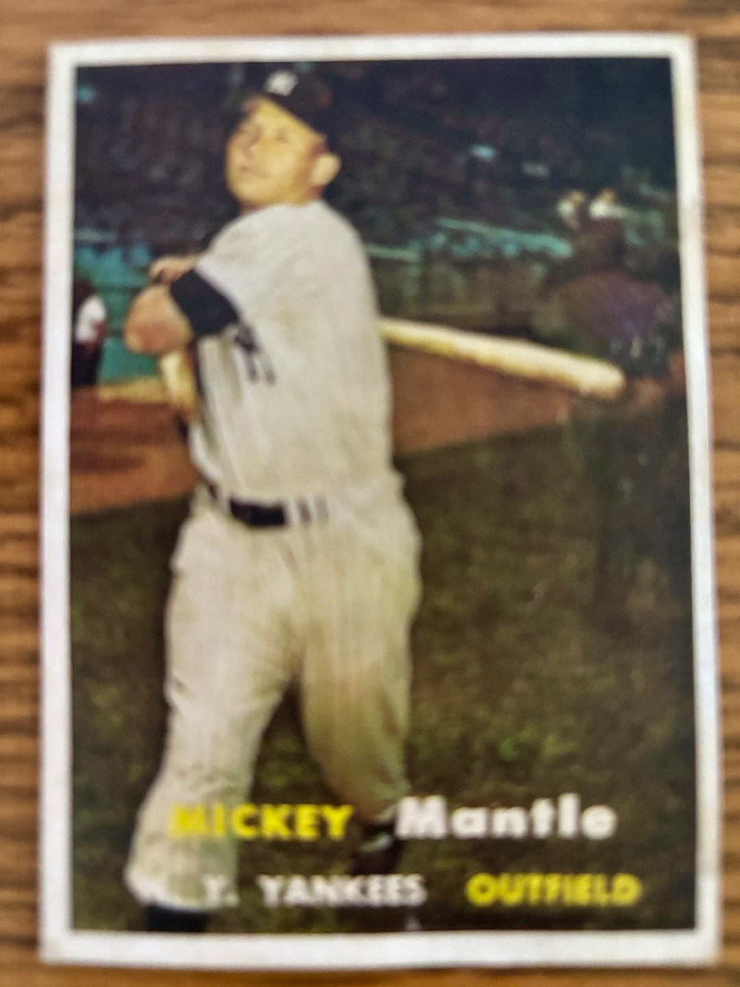 1957 Mickey Mantle Baseball Card Vintage Reprint Trading Card, Rare ...