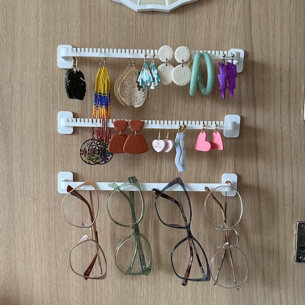 Glasses and Earring Rails - 3D Print Files